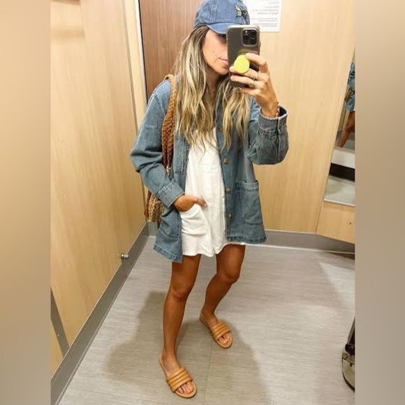 Universal Thread Light Blue Denim Utility Chore Jacket - Picture 11 of 11